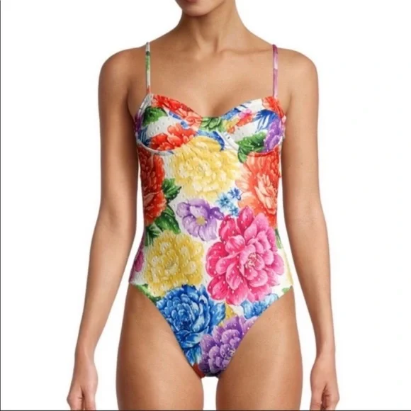 NWT FARM Rio Rainbow Chita Bathing Suit (X-Small) - Picture 5 of 6